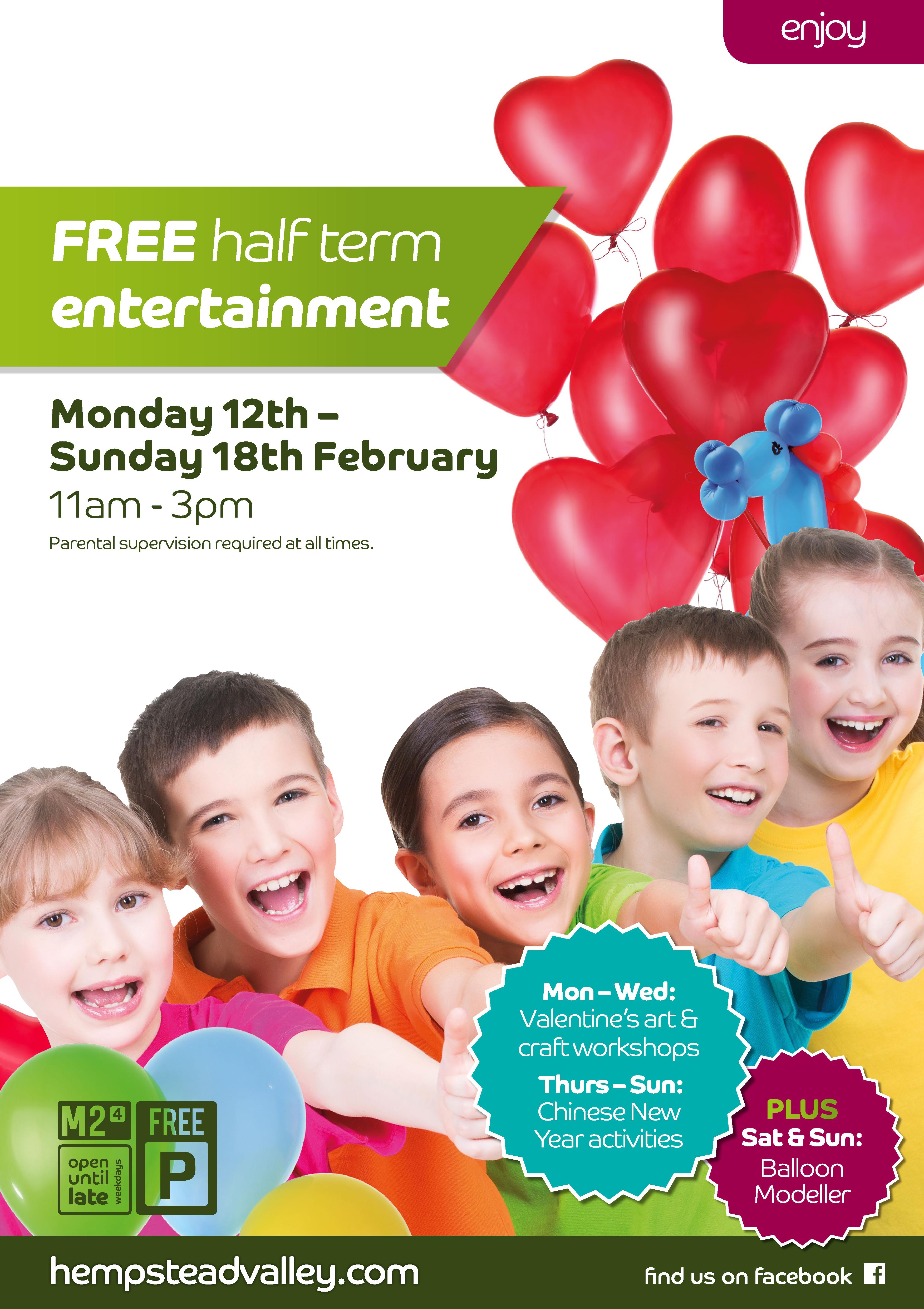 Free February Half Term fun | 12th to 18th February